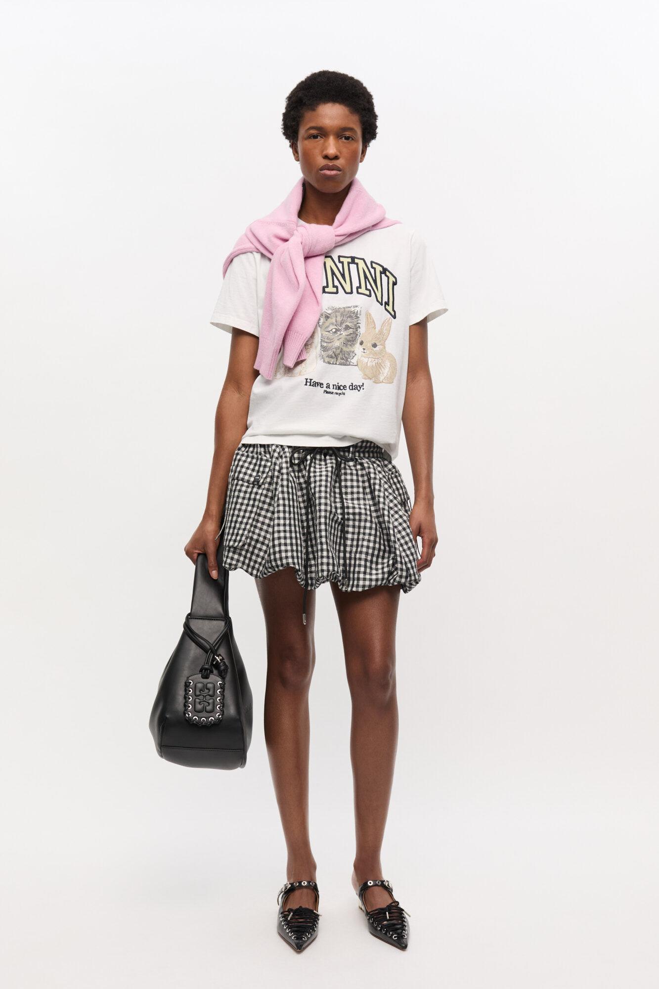 White Animal Print T-shirt Product Image