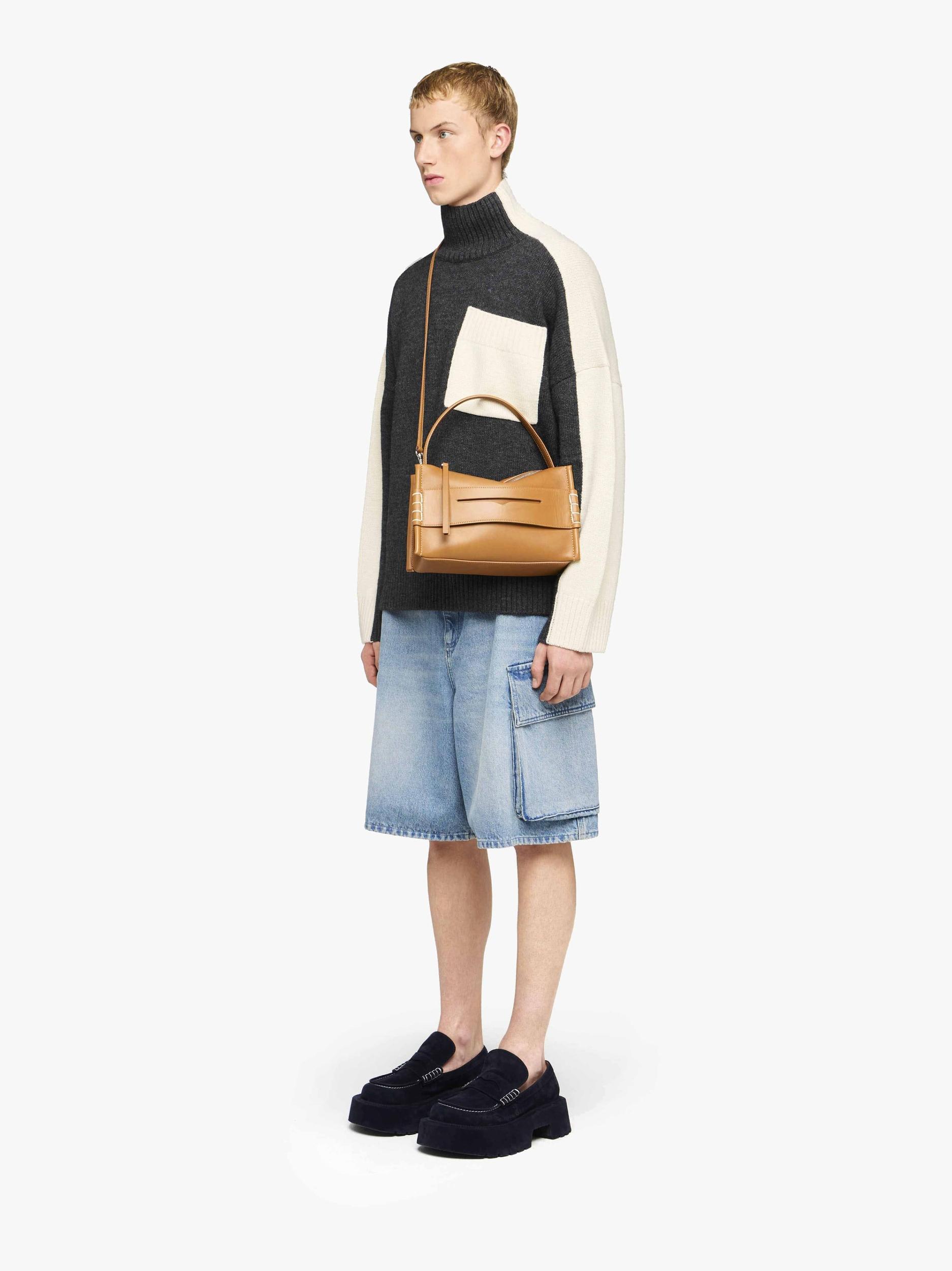 DUAL TONE - PATCH POCKET TURTLENECK SWEATER Product Image