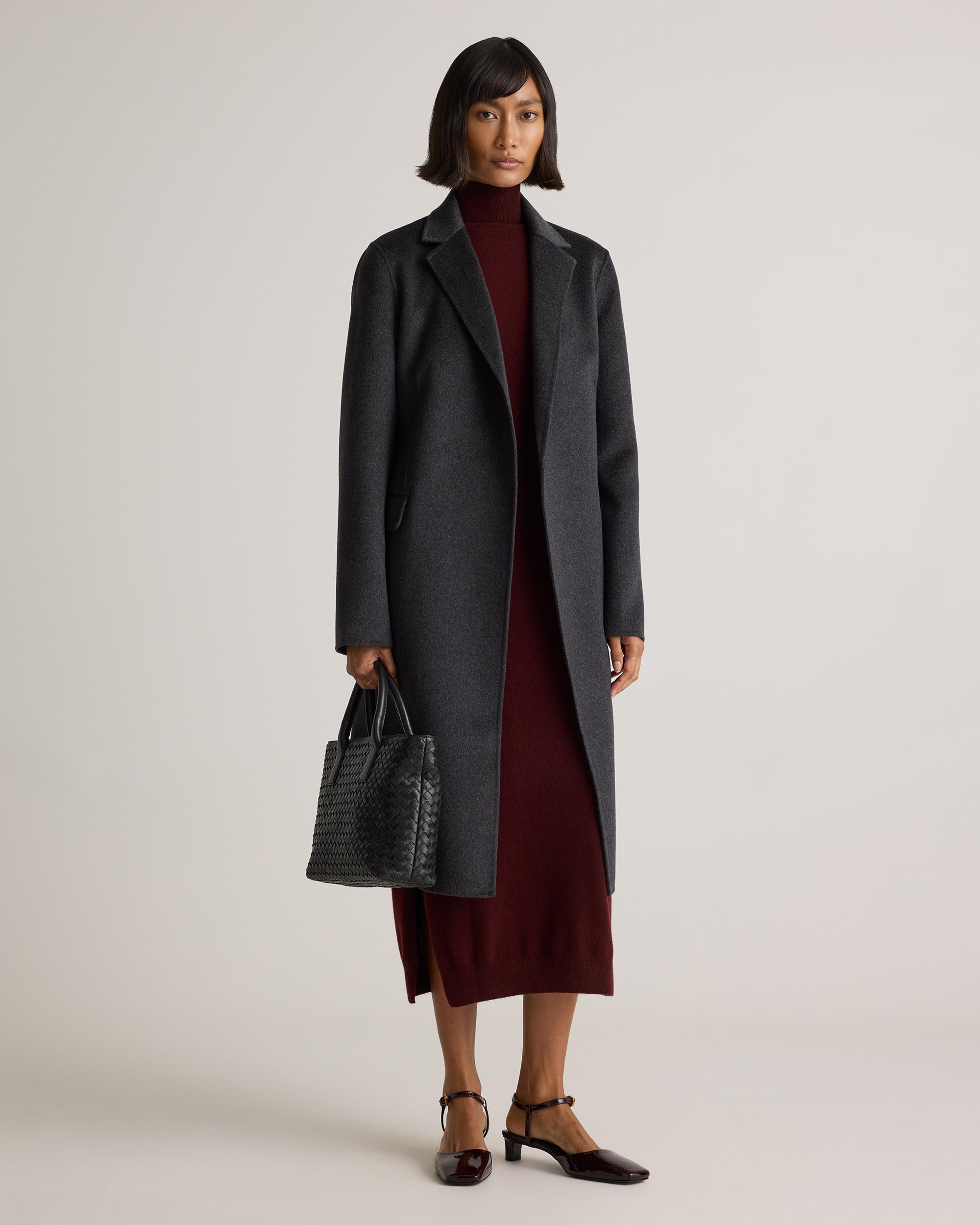 Quince | Women's 100% Mongolian Cashmere Double-Faced Wrap Coat Size XL Product Image