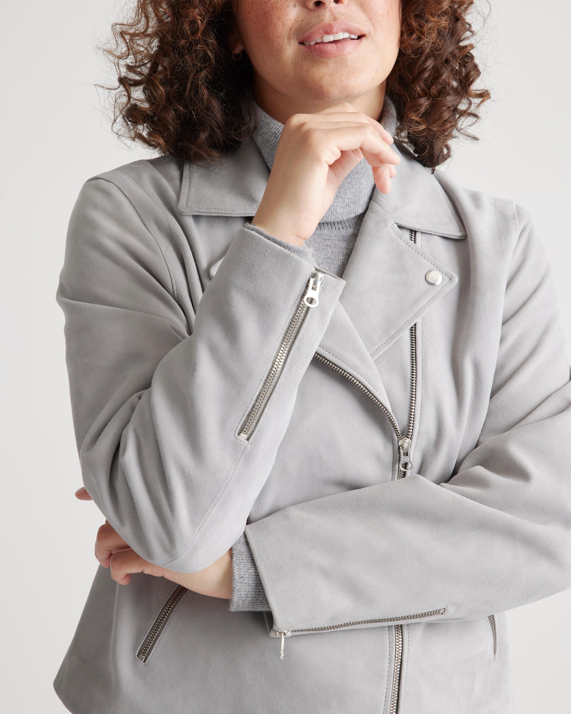 Quince | Women's 100% Suede Biker Jacket Leather Product Image