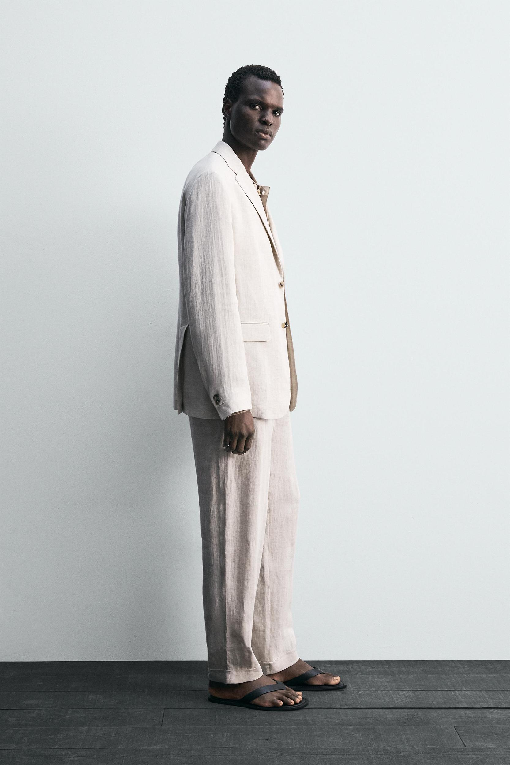 100% LINEN SUIT PANTS Product Image