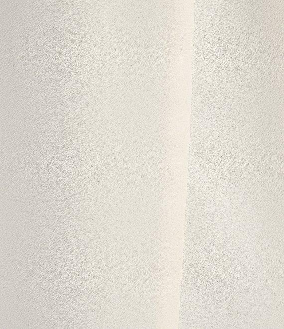 Anne Klein Crepe Peter Pan Collar Long Sleeve Button Front Shirt Product Image