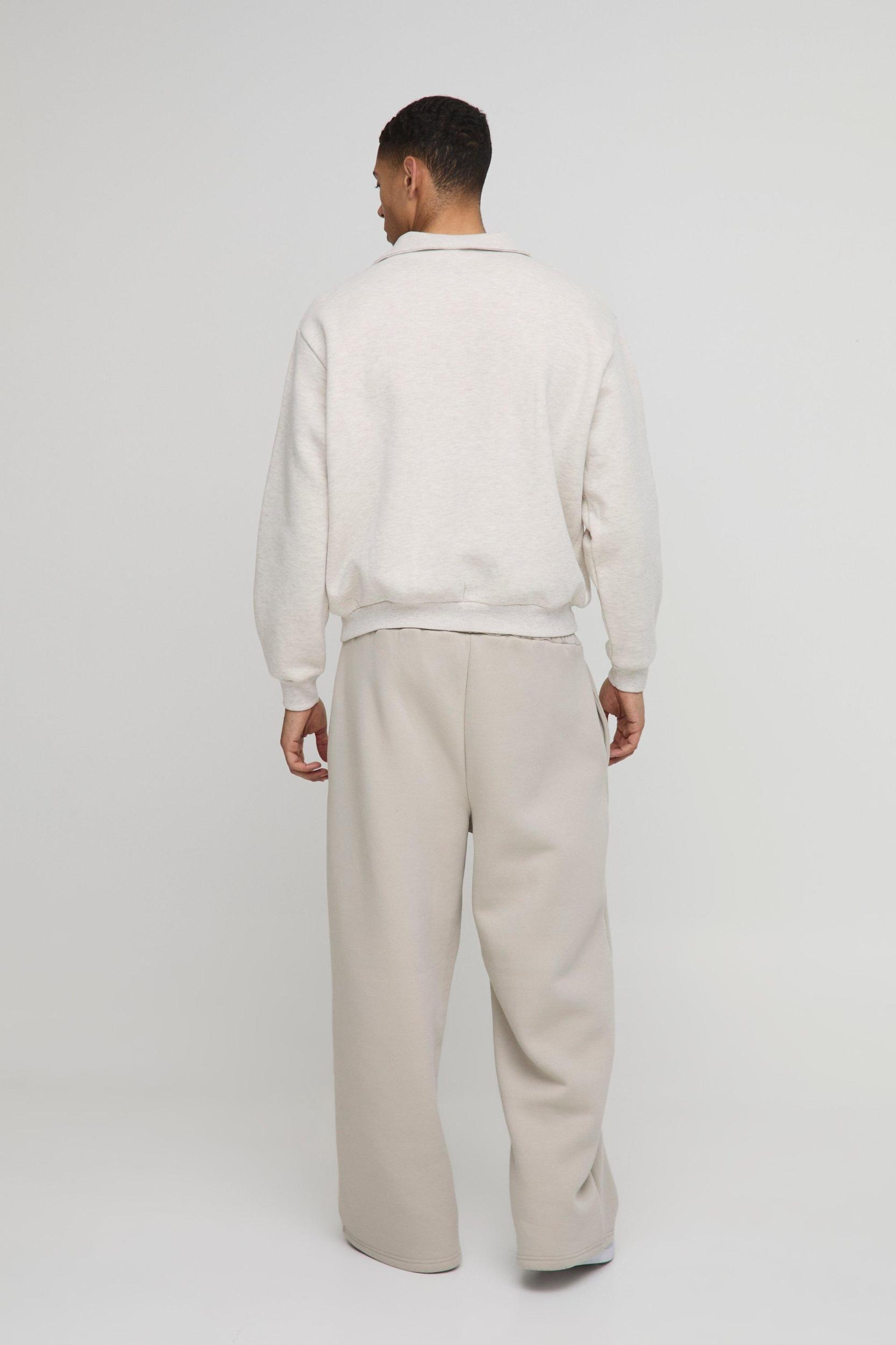 Oversized Rib Detail Funnel Neck Sweatshirt | boohooMAN USA Product Image