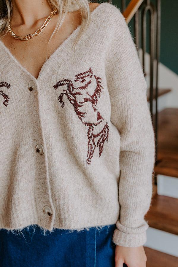 Gallop And Grace Embroidered Cardigan Product Image