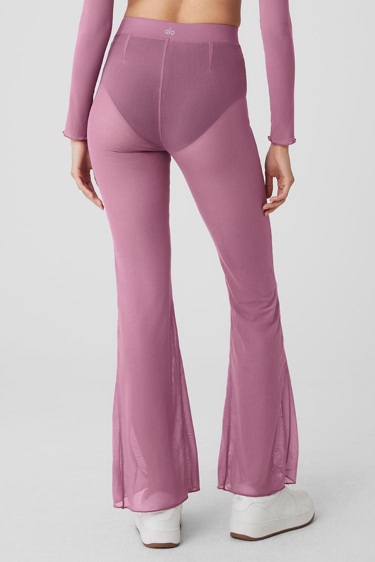 Mesh High-Waist Flicker Pant - Soft Mulberry Product Image