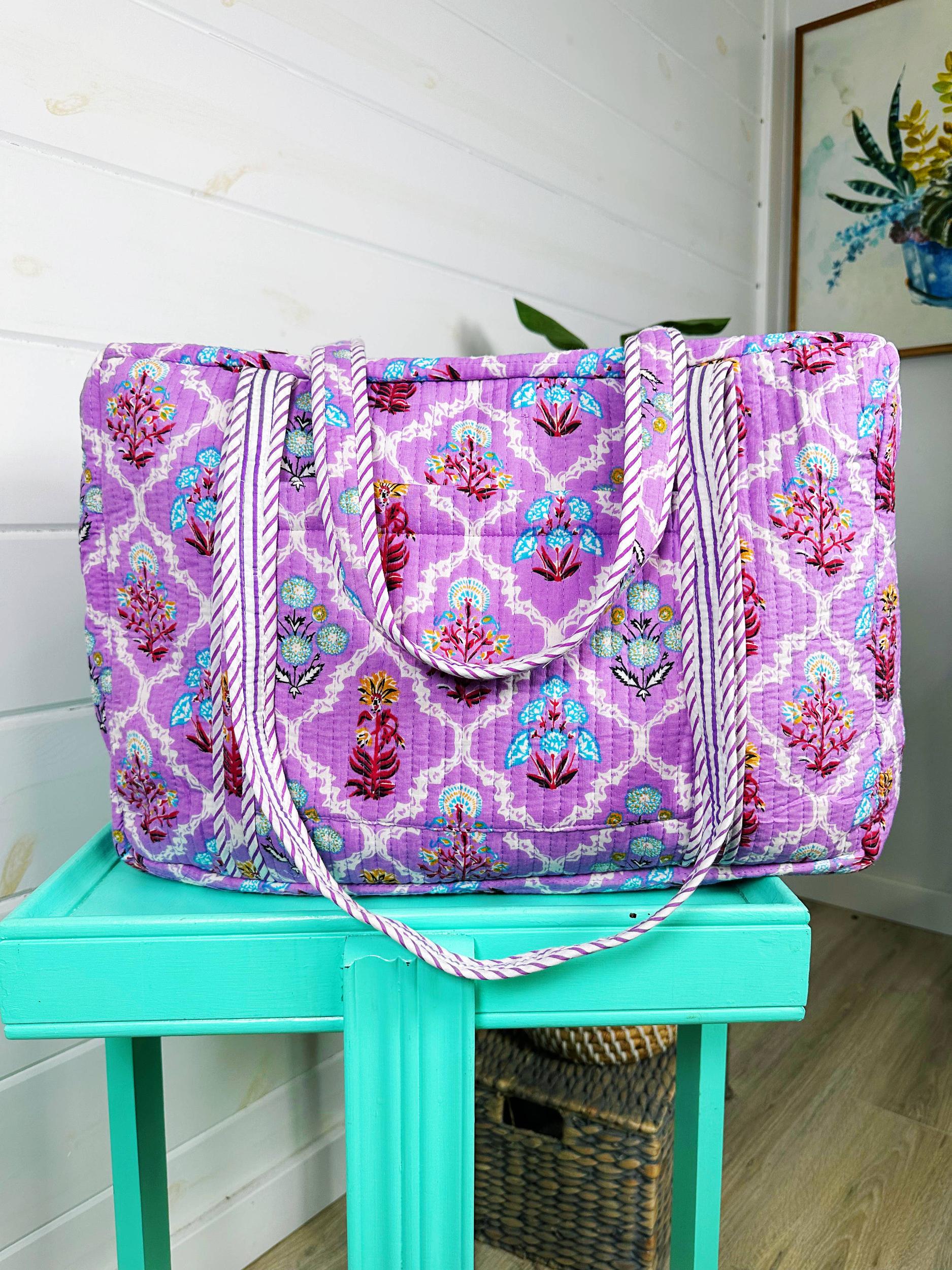 Cottage Floral Quilted Tote Bag Product Image