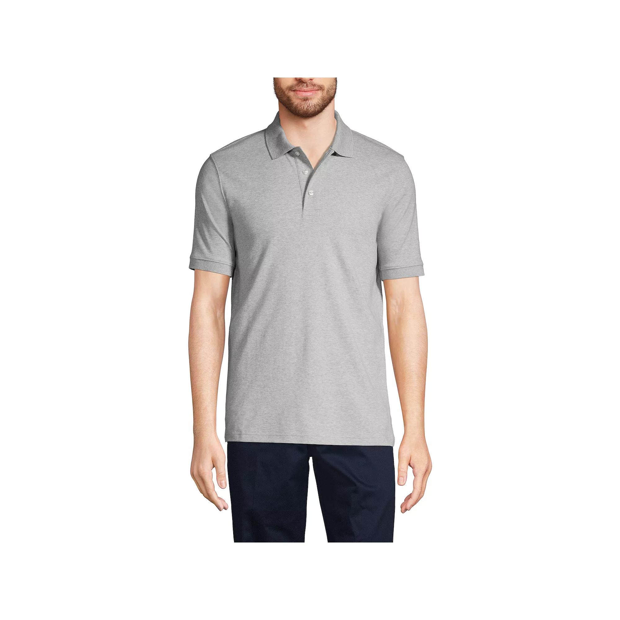 Men's Lands' End Short Sleeve Interlock Polo Shirt,  Product Image