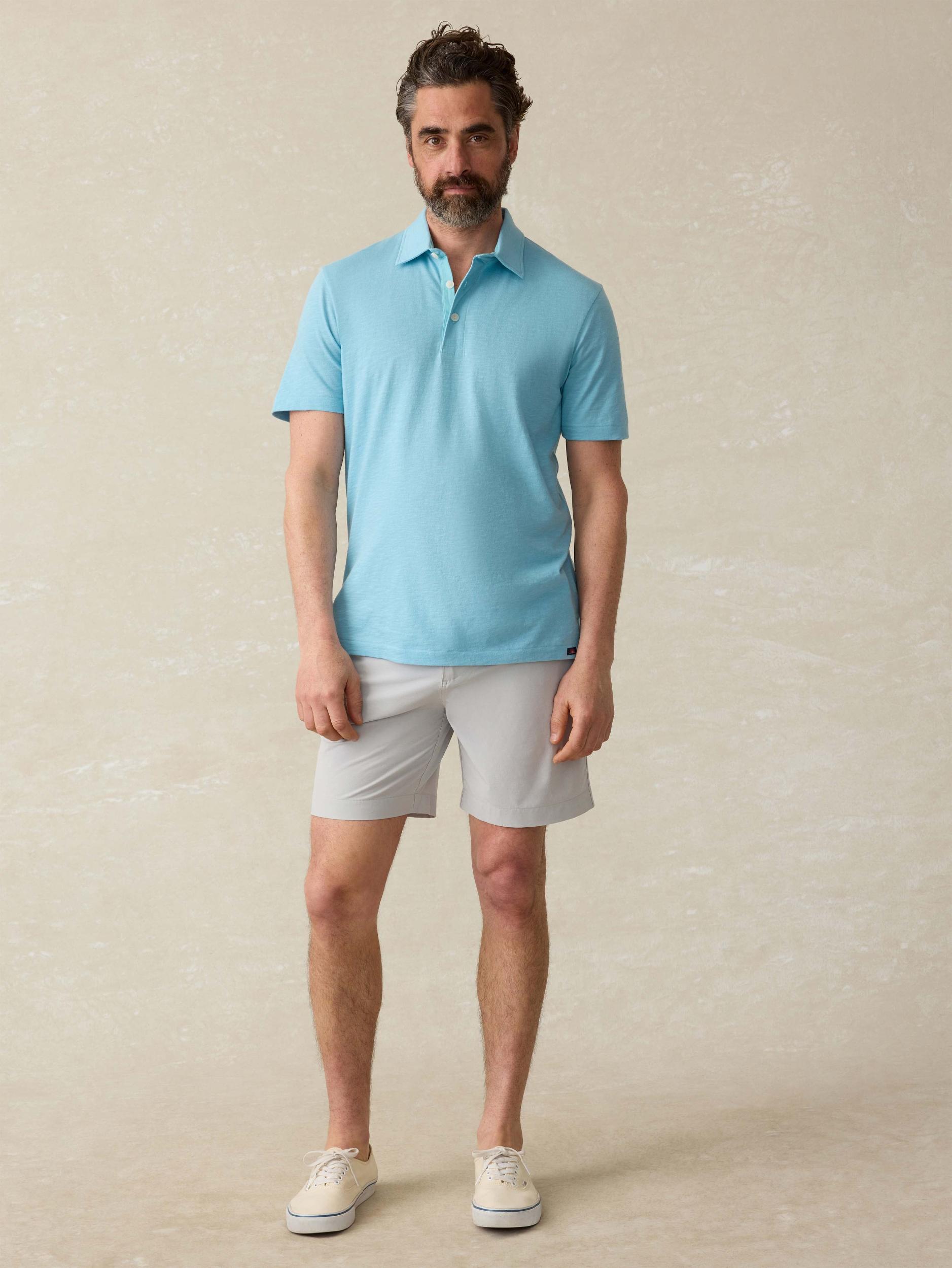 Sunwashed T-Shirt Polo - Teal Sea Male Product Image