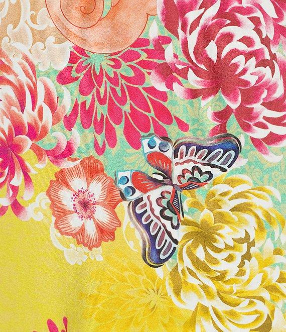 JOHNNY WAS The Janie Favorite Charlie Floral Print V-Neck Short Sleeve Knit Tee Product Image