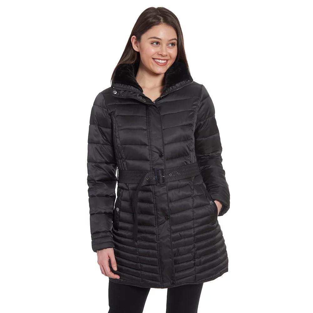 Womens Fleet Street Hooded Quilted Puffer Coat Product Image