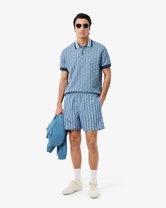 Mid Length Monogram Print Swim Trunks Product Image