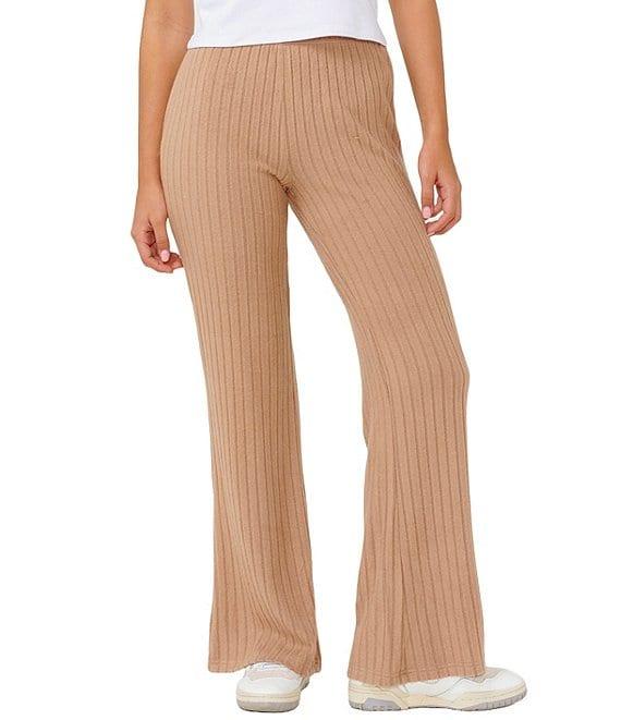 Rip Curl Mid Rise Cozy Flare Rib Knit Pants Product Image