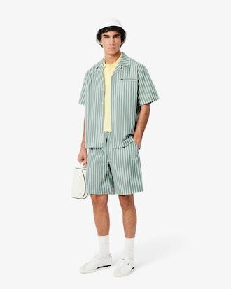 Relaxed Fit Striped Short Sleeved Shirt Product Image