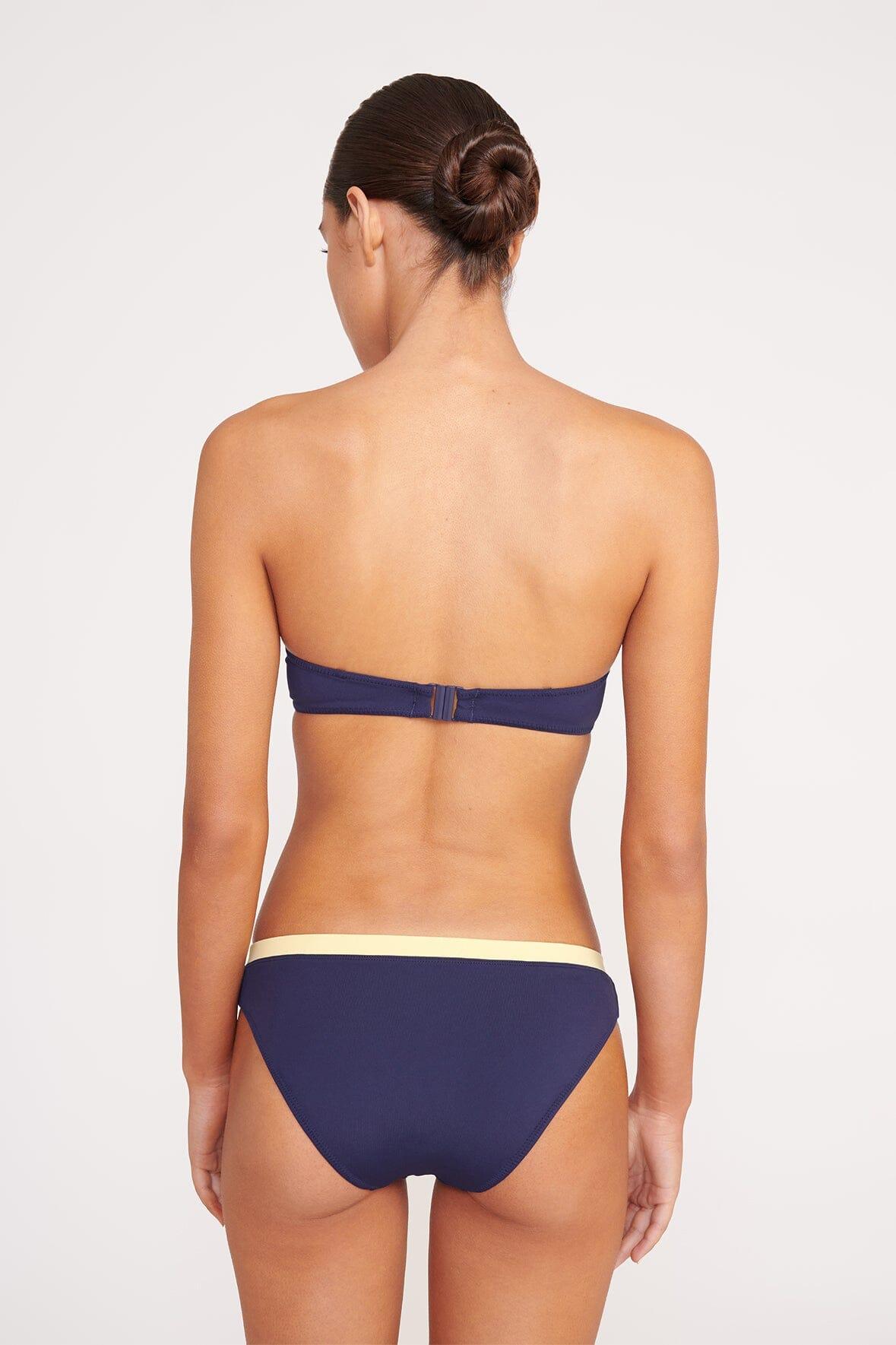 JO BALCONETTE BIKINI TOP | NAVY COLORBLOCK Product Image