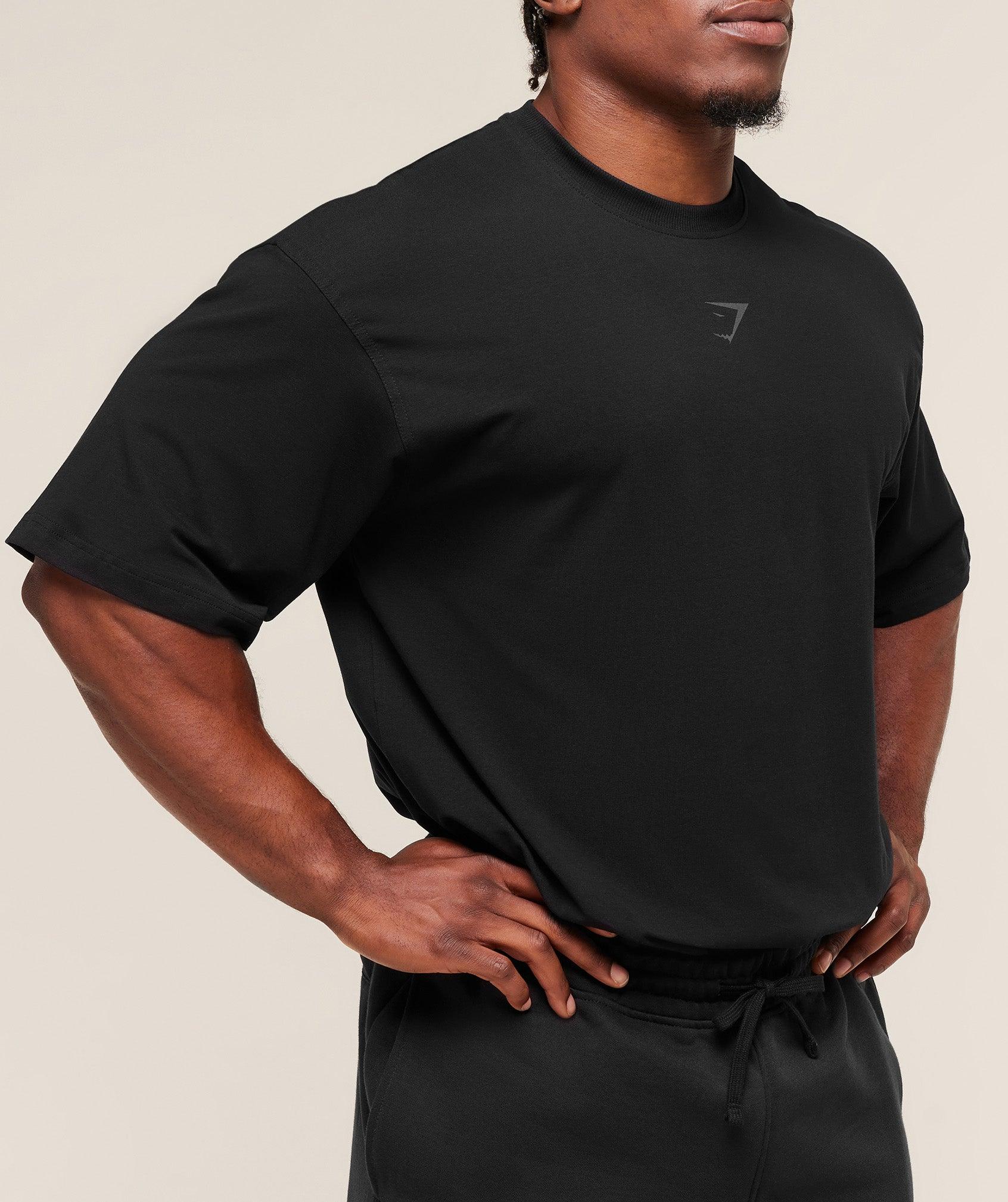 Gymshark Power T-Shirt - Black/Asphalt Grey Male Product Image