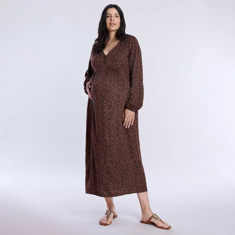 Maternity Motherhood® Button Front Midi Dress, Women's,  Product Image