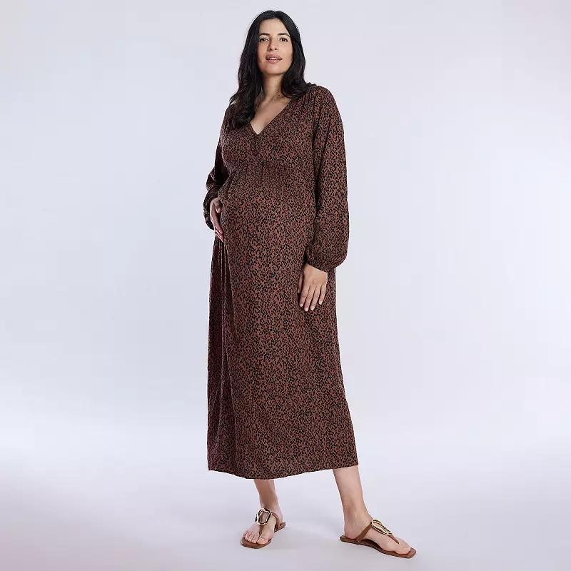 Maternity Motherhood® Button Front Midi Dress, Women's,  Product Image