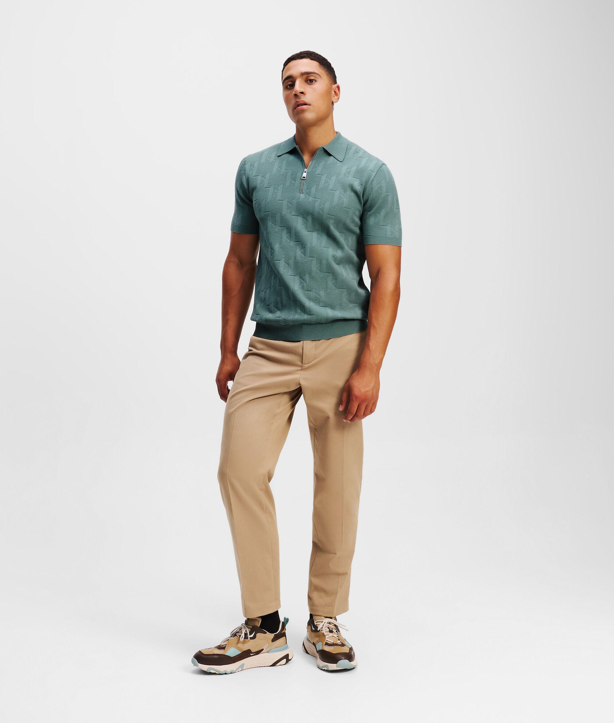 MONOGRAM ZIP-UP POLO SHIRT Product Image