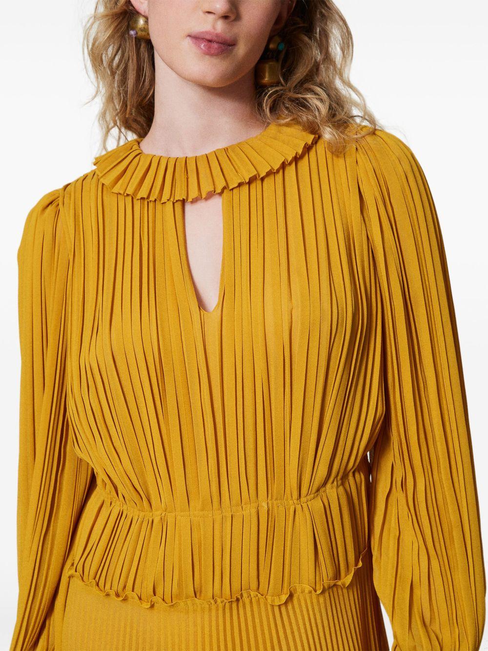 pleated georgette dress  Product Image