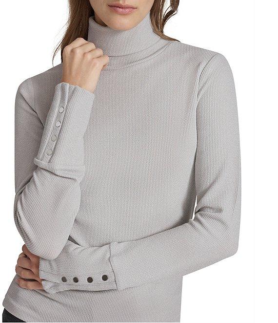 Andrew Marc Sport Knit Turtleneck Sweater with Faux Snaps Product Image