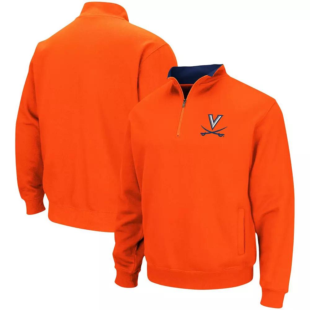 Men's Colosseum Orange Virginia Cavaliers Tortugas Team Logo Quarter-Zip Jacket,  Product Image