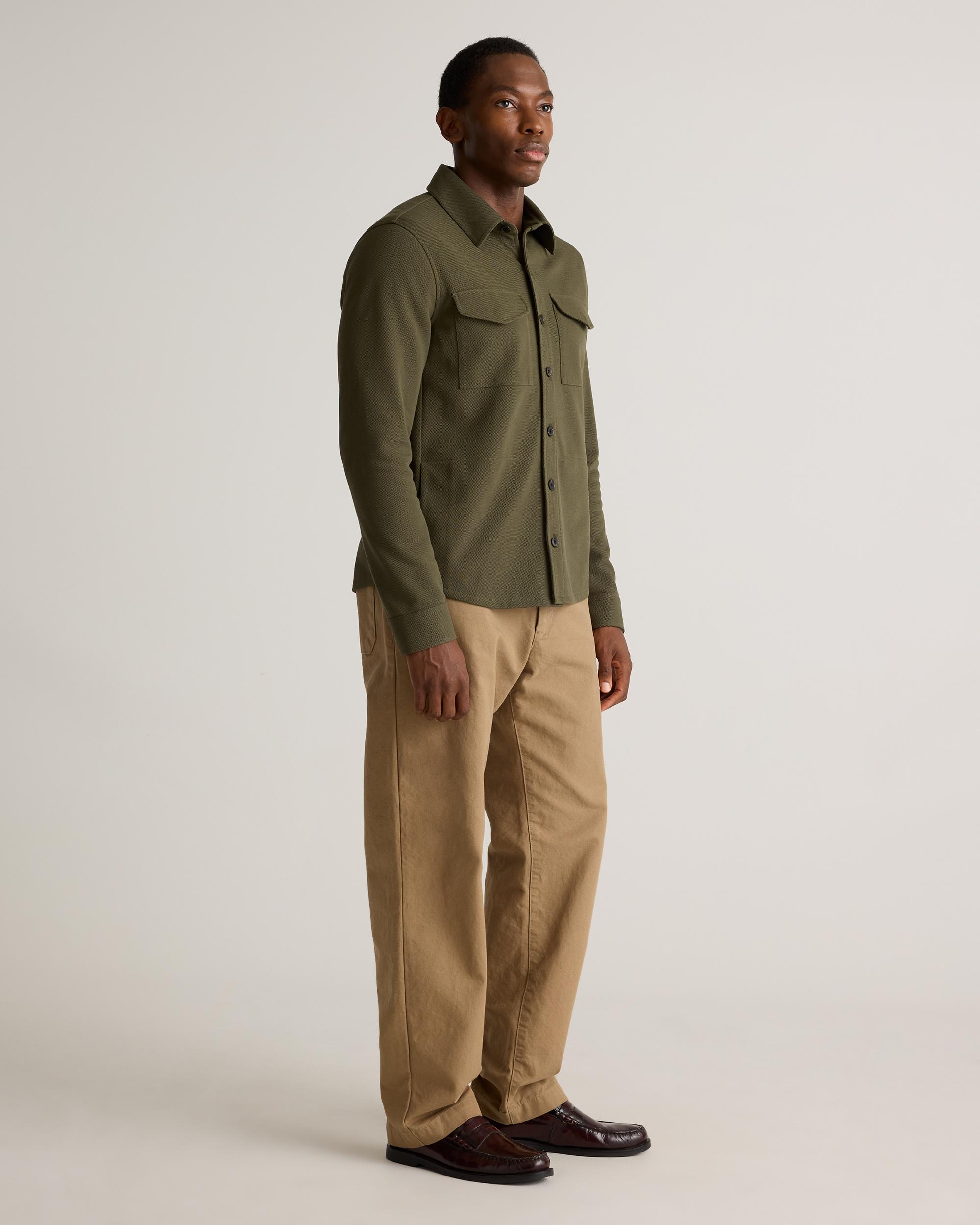 Quince | Men's Cotton Pique Knit Overshirt Organic Cotton Product Image