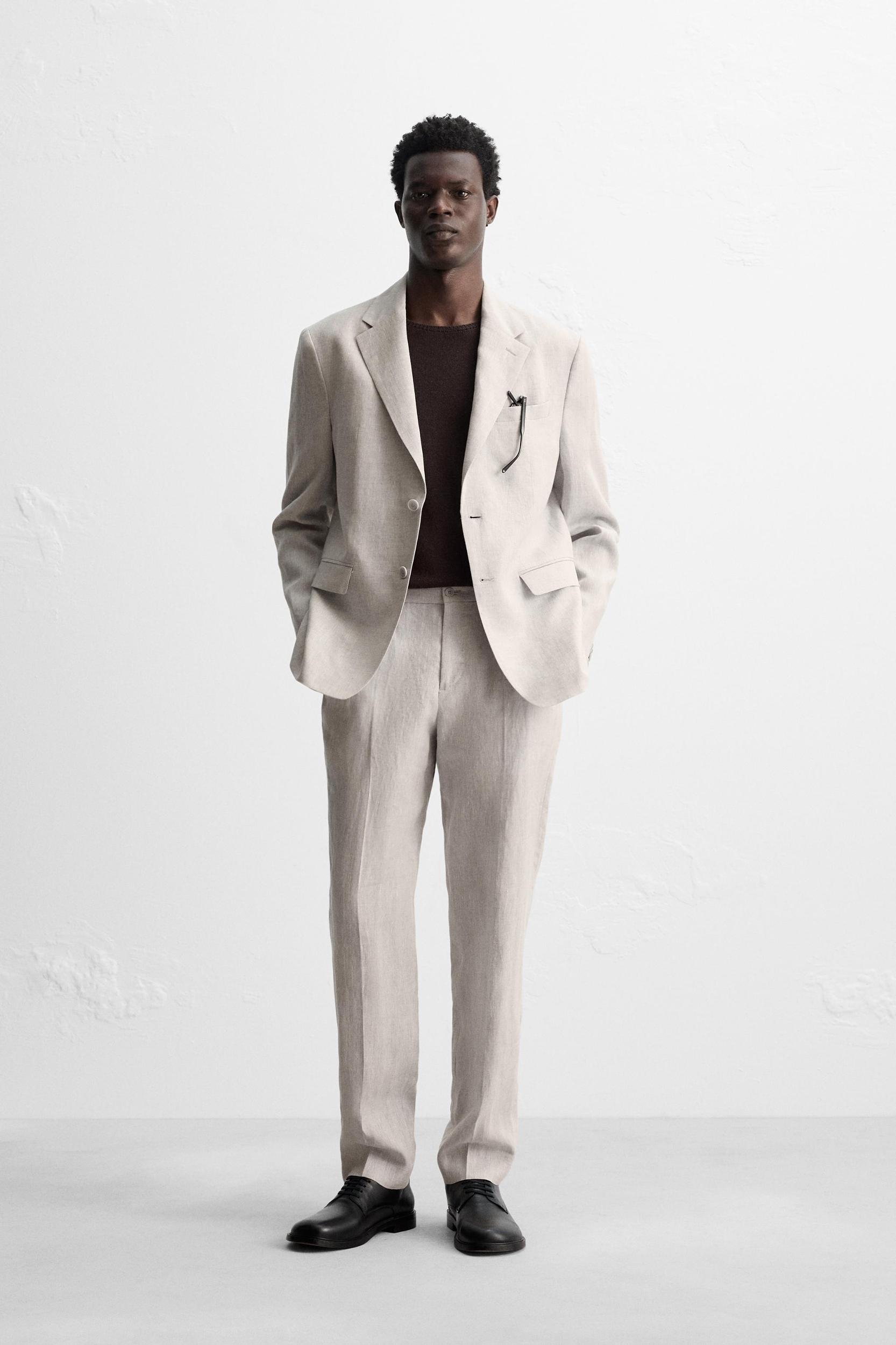 100% LINEN SUIT BLAZER Product Image