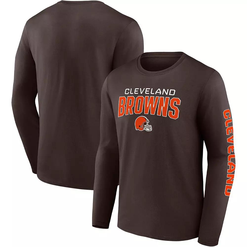 Men's Fanatics Branded Brown Cleveland Browns Go the Distance Long Sleeve T-Shirt, Size: XL Product Image
