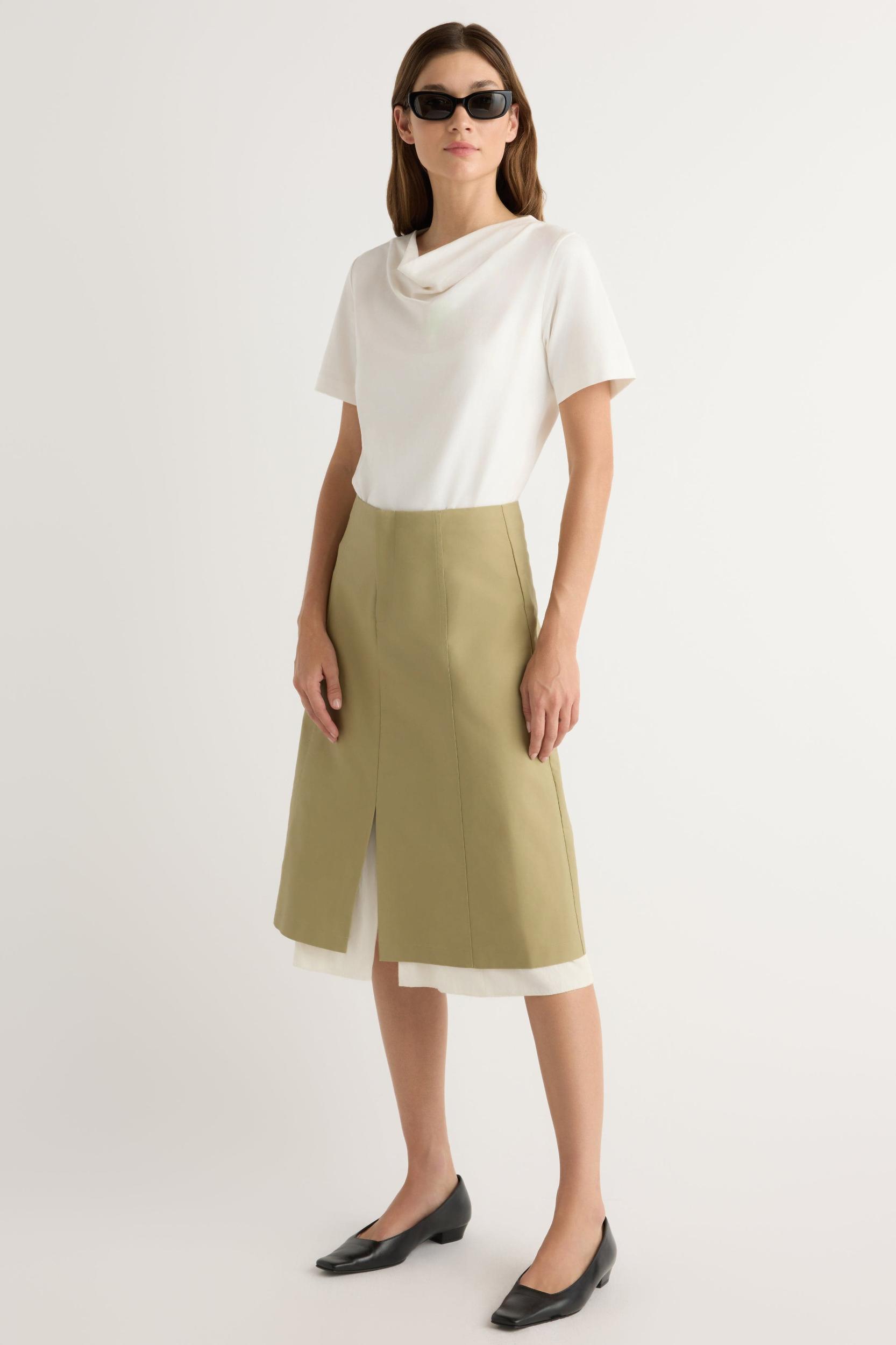 Kendra Organic Cotton Cowl-Neck Tee Product Image