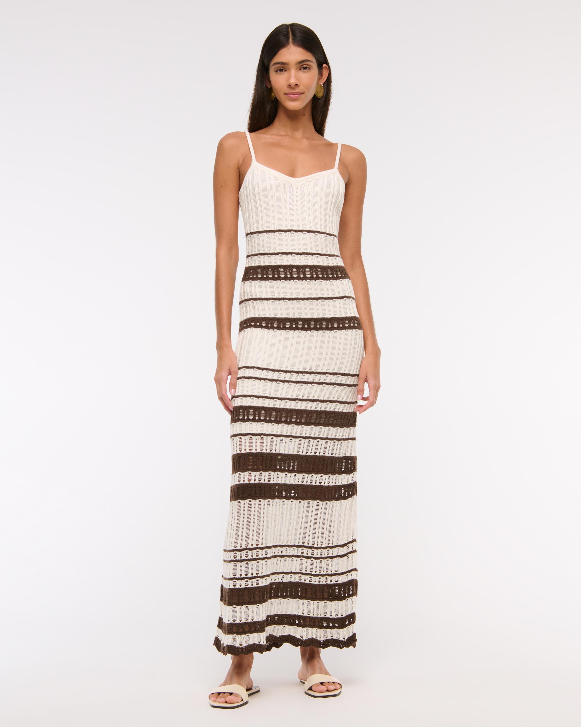 Crochet-Style Maxi Dress Product Image