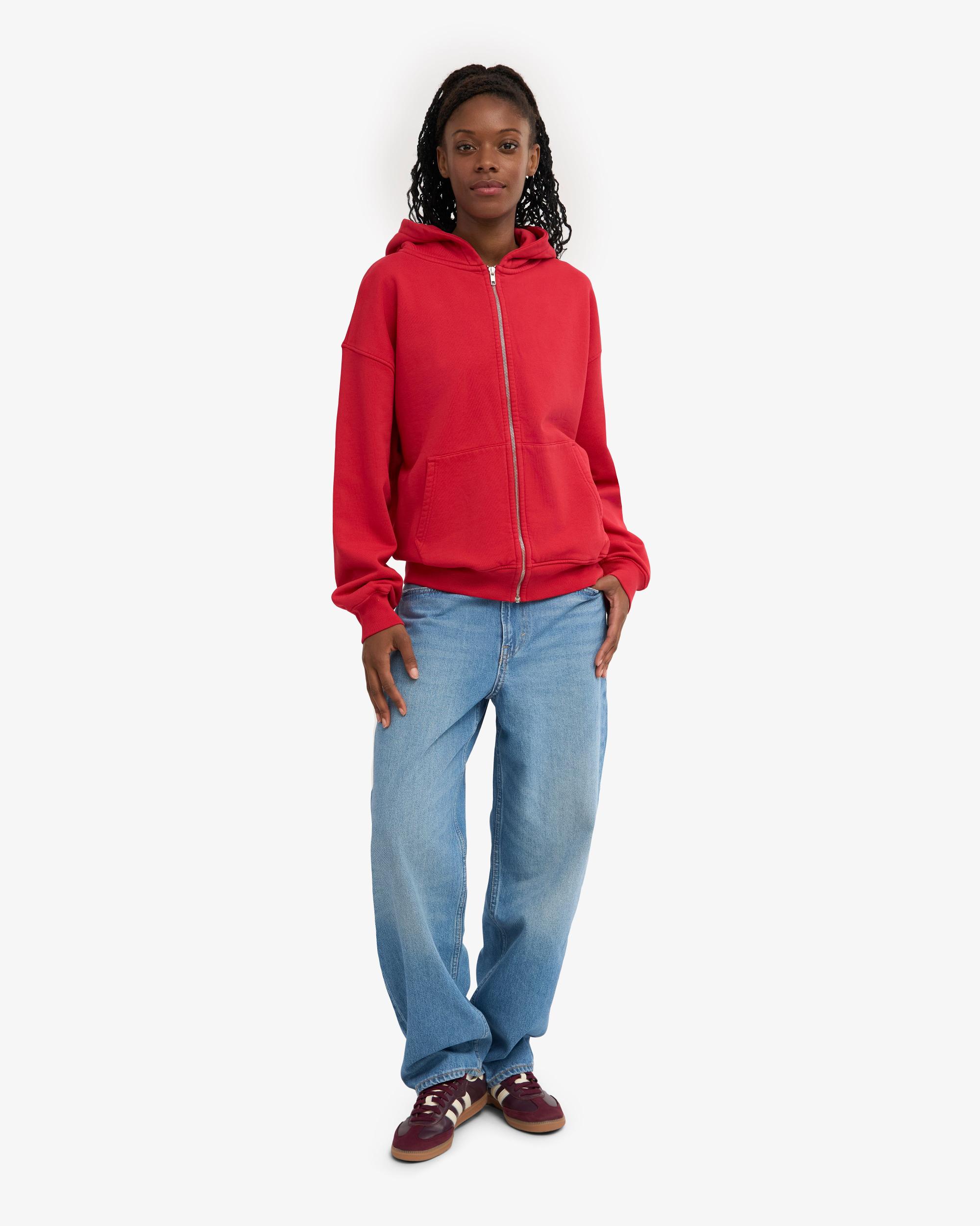 Organic Oversized Zip Hood - Ivory White Product Image