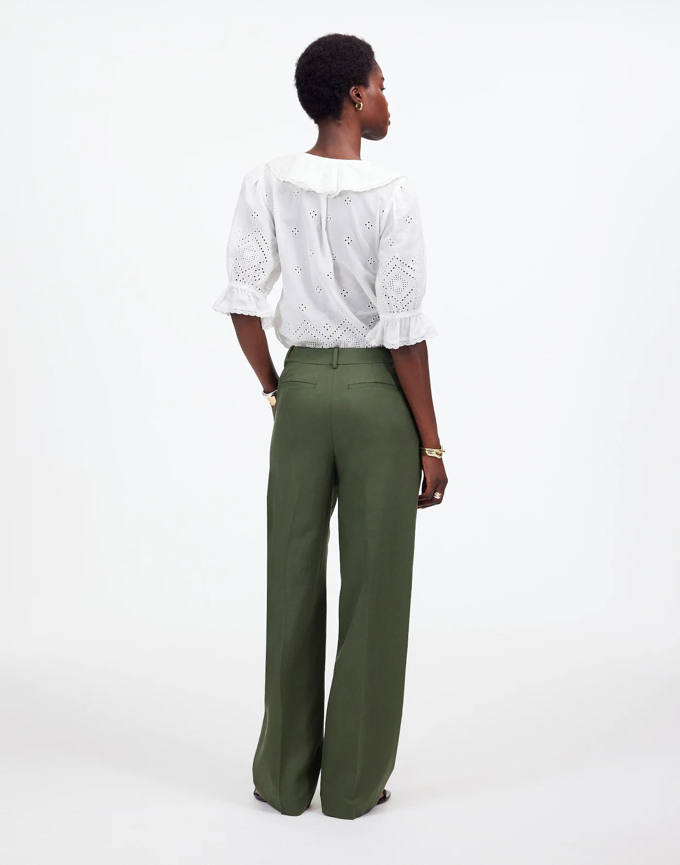 Petite Slouchy Straight Pants in Drapey Twill Product Image