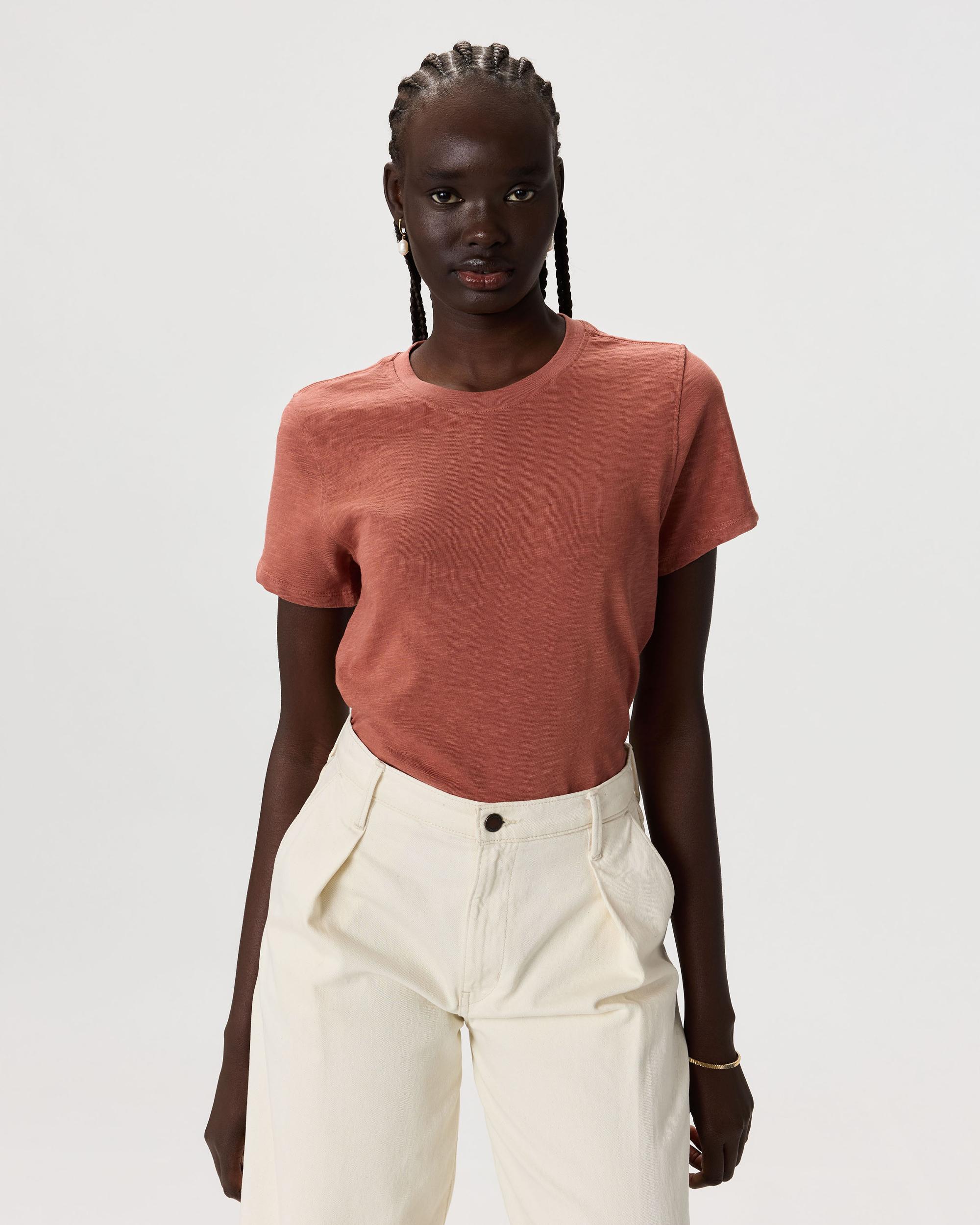 Quince | Women's Slub Crewneck T-Shirt Organic Cotton Product Image