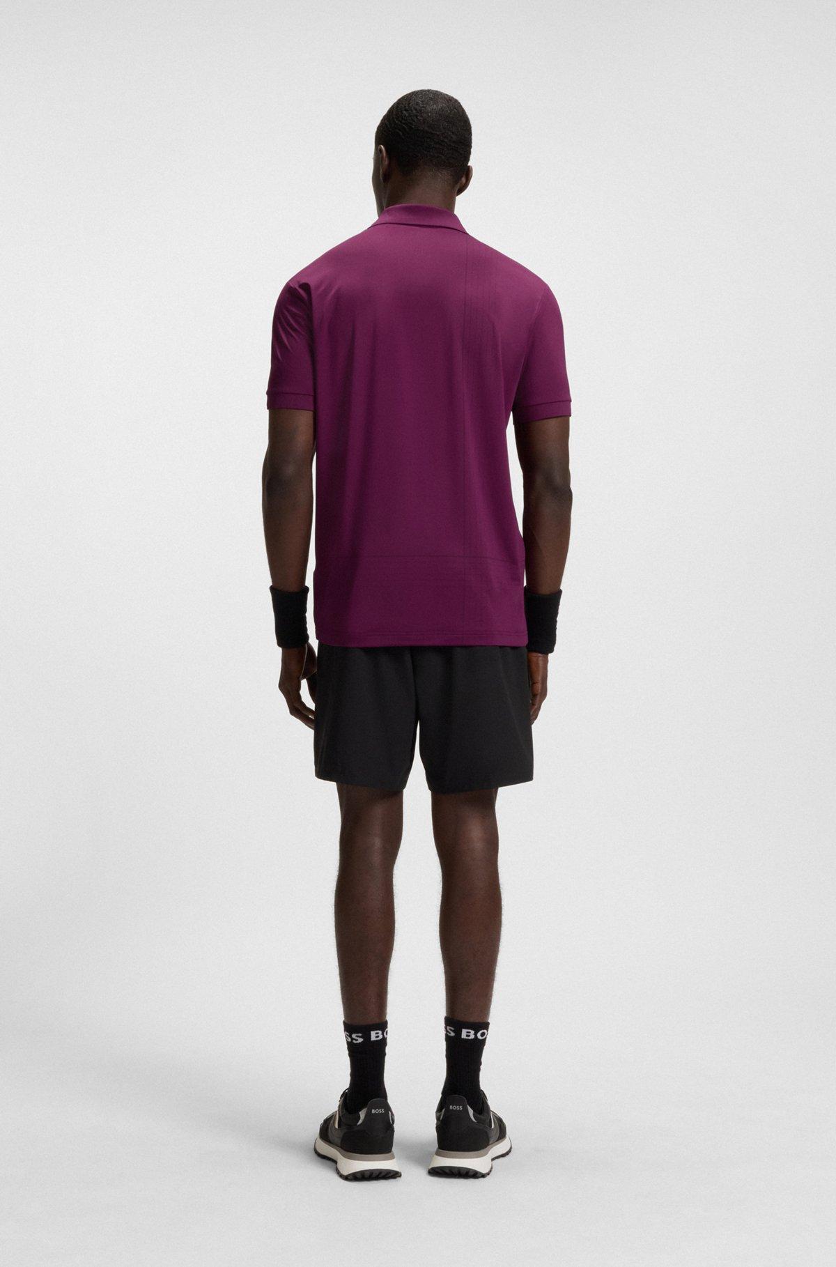 Active quick-dry polo shirt with check artwork Product Image