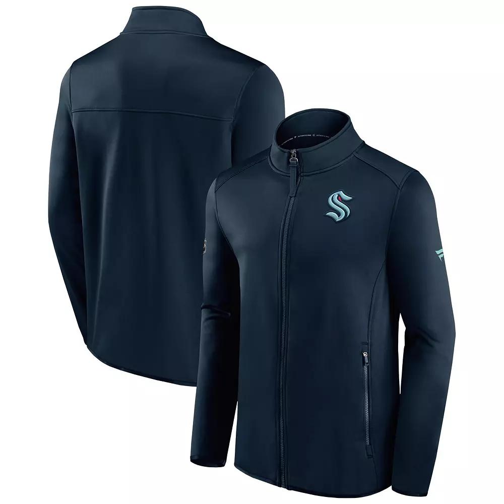 Men's Fanatics Branded Deep Sea Blue Seattle Kraken Authentic Pro Rink Fleece Full-Zip Jacket,  Product Image