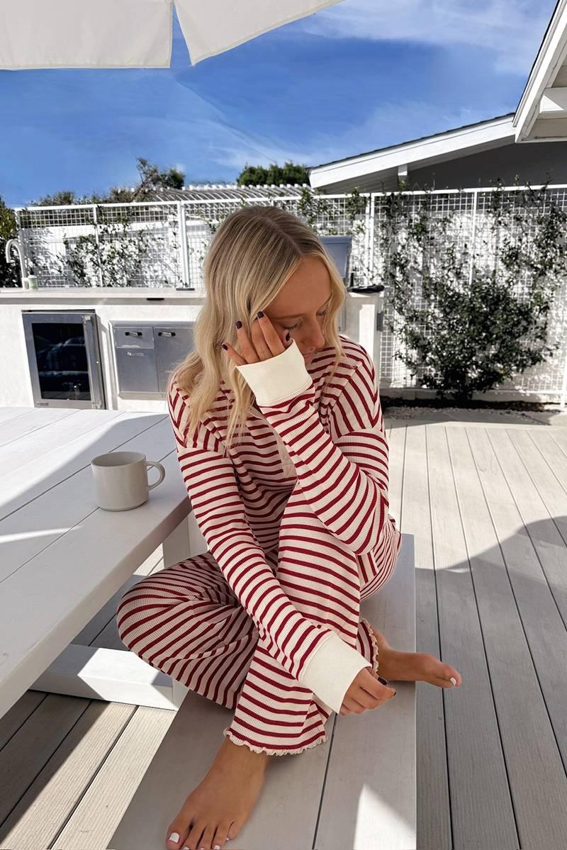 Candy Cane Waffle Sleep Set Product Image