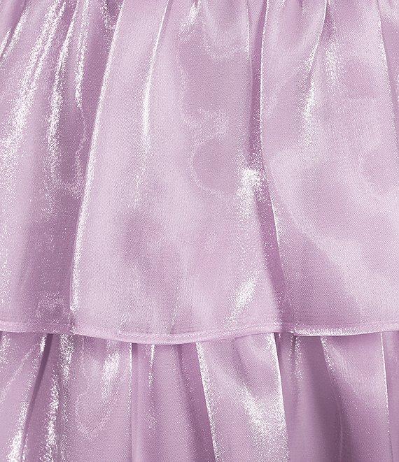 Next Up Sleeveless V-Neck 3-Layer 7 Ruffle Skirt Dress Product Image