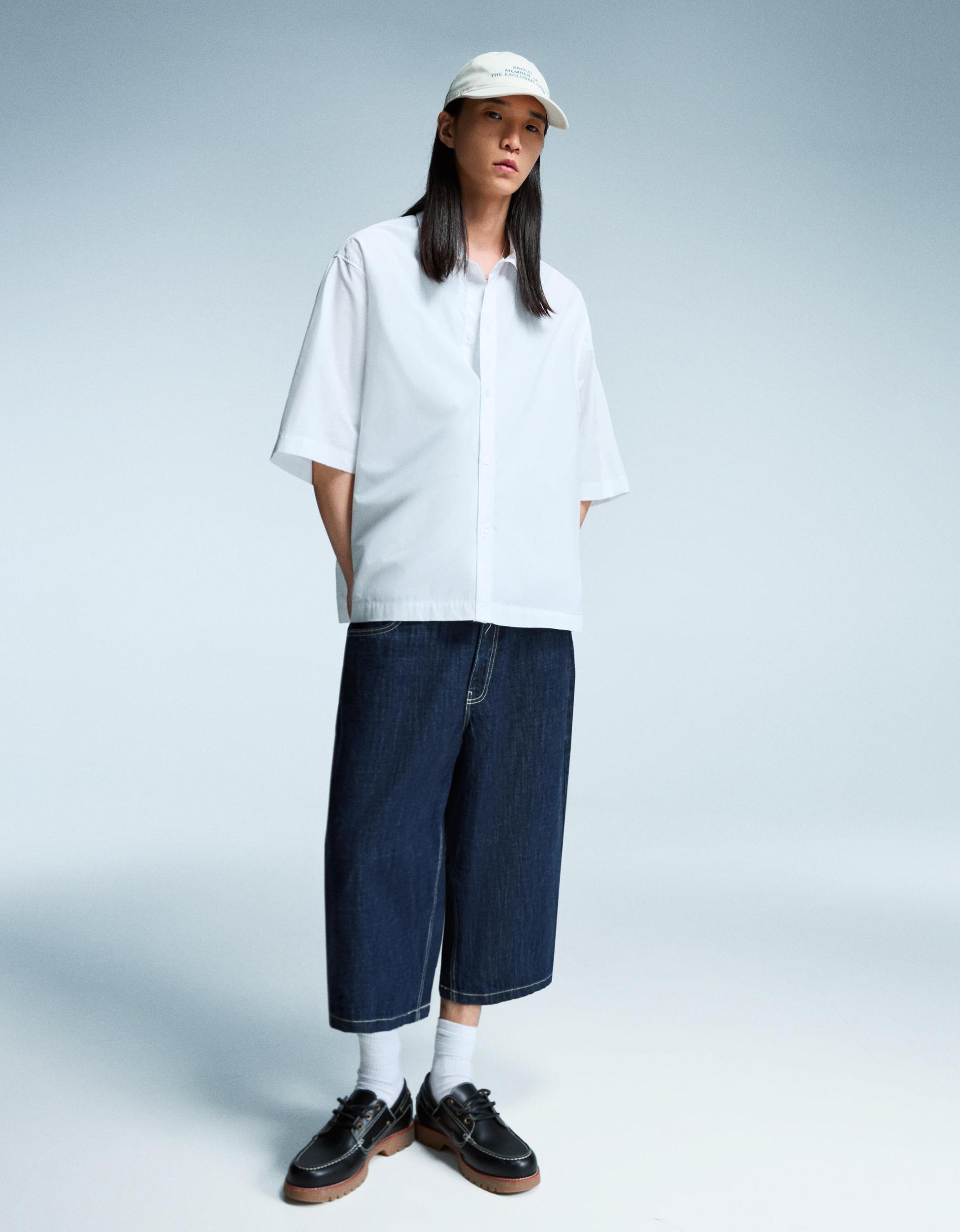 Super baggy denim Bermuda jorts Product Image