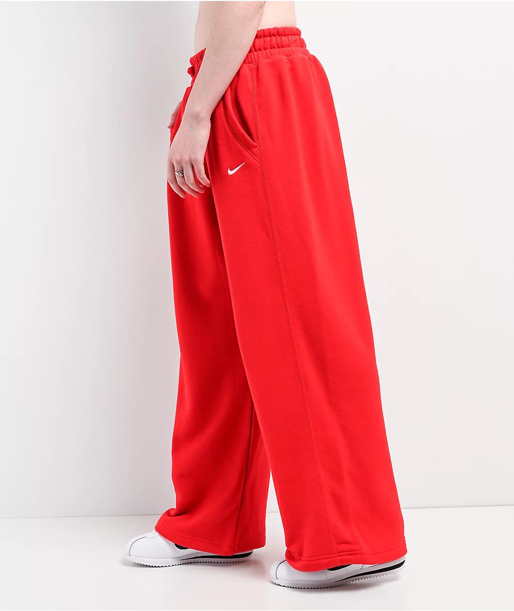 Nike Sportswear Open Hem Red Sweatpants Product Image