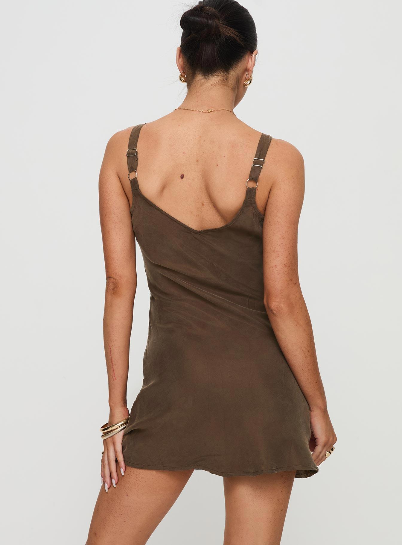 Laurette Mini Dress Brown Product Image