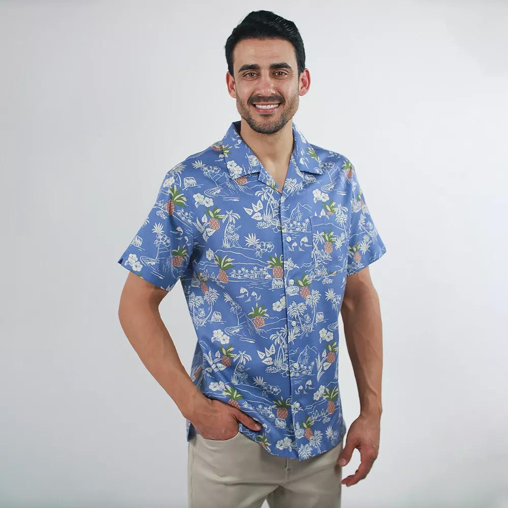 Men's JACHS NY Short Sleeve Linen Camp Shirt,  Product Image