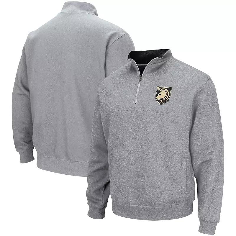 Men's Colosseum Heathered Gray Army Black Knights Tortugas Team Logo Quarter-Zip Jacket,  Product Image