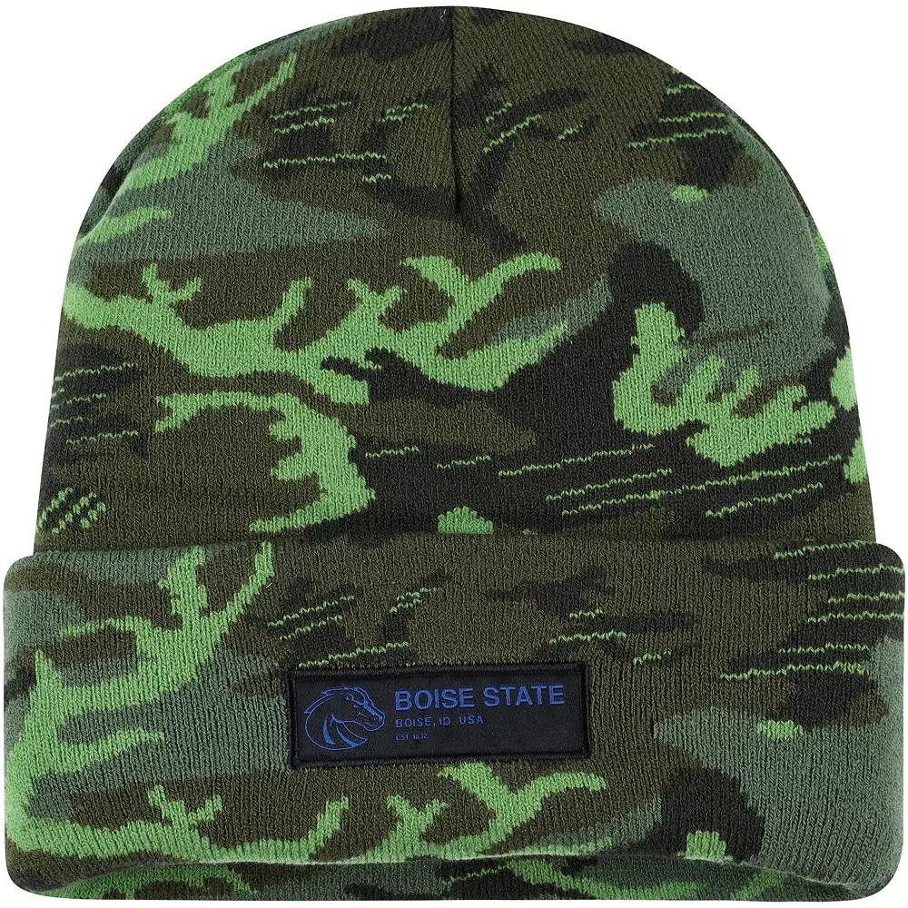 Men's Nike Camo Boise State Broncos Veterans Day Cuffed Knit Hat, Green Product Image