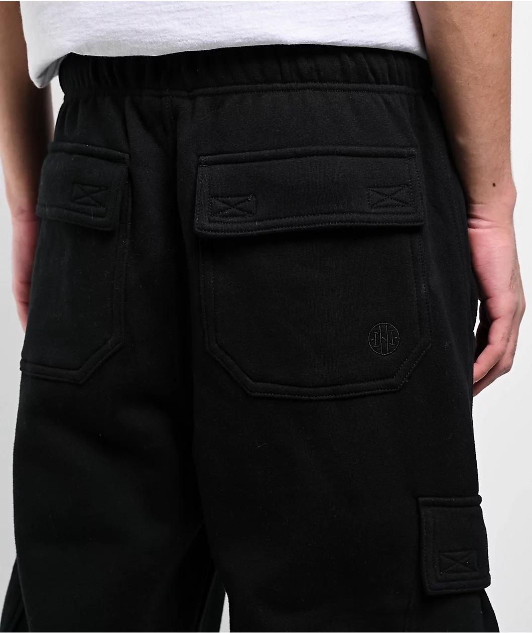 Ninth Hall Airbrushed Koi Black Loose Fit Cargo Sweatpants Product Image
