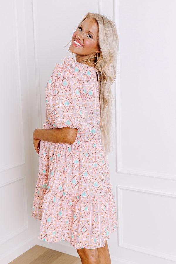 Forever Sweethearts Ruffle Mini Dress in Pink Product Image