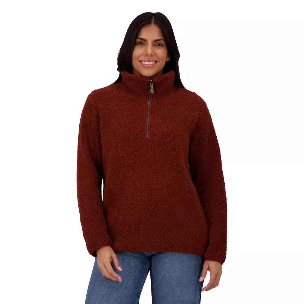 Women's ZeroXposur Alberta Double Side Pique Sherpa Quarter Zip Pullover, Size: Medium, Pecan Product Image