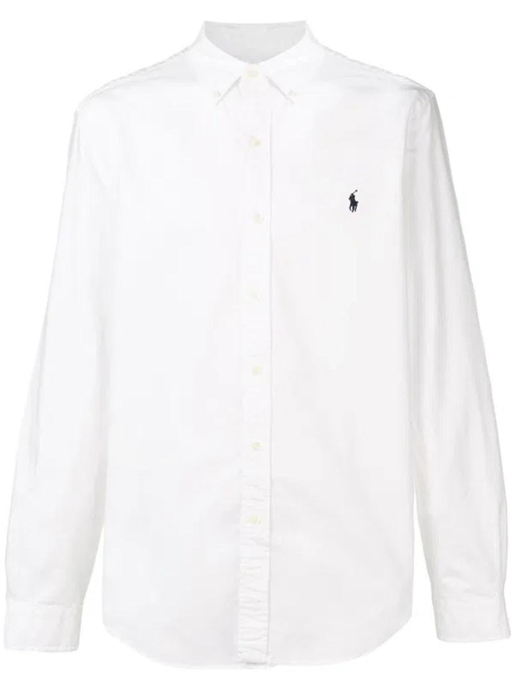 POLO RALPH LAUREN Long Sleeve Sport Shirt Clothing In White Product Image