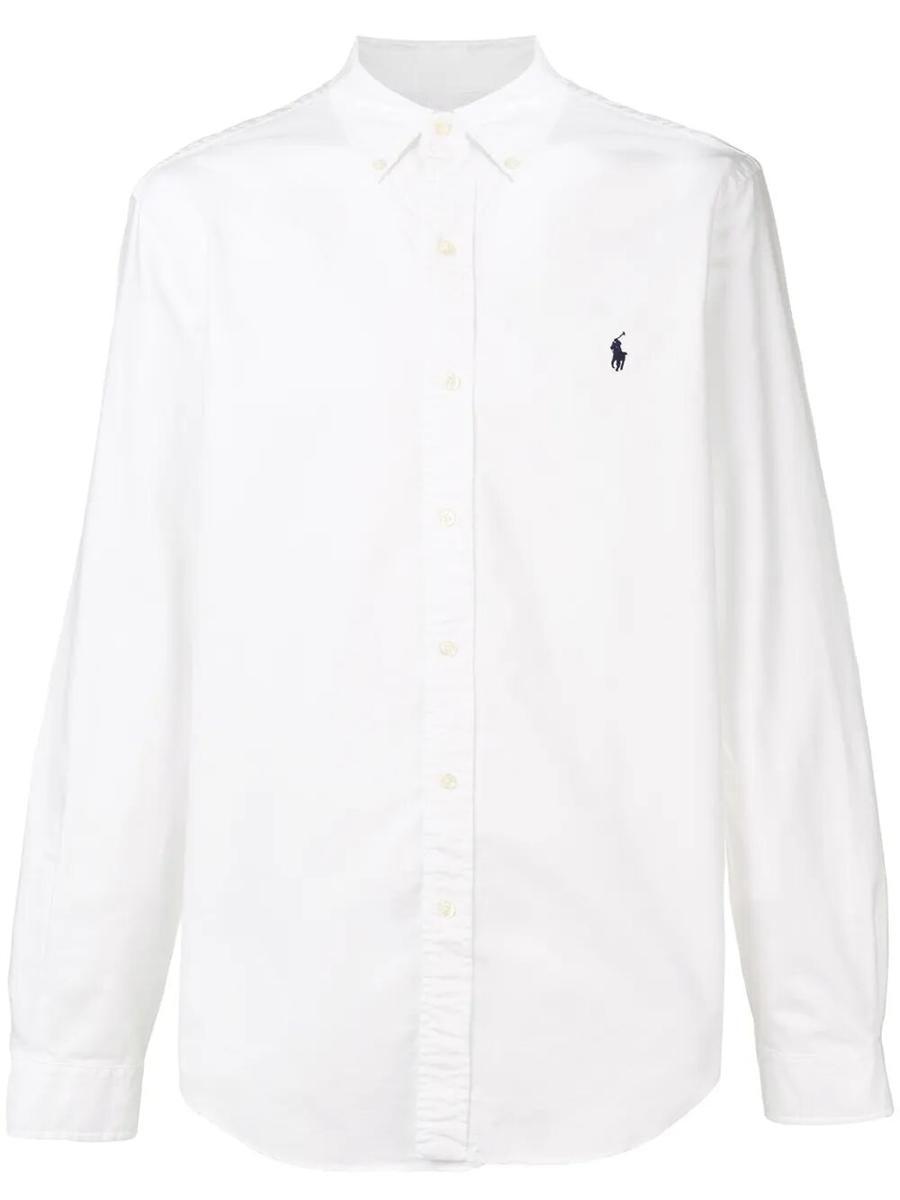 POLO RALPH LAUREN Long Sleeve Sport Shirt Clothing In White Product Image