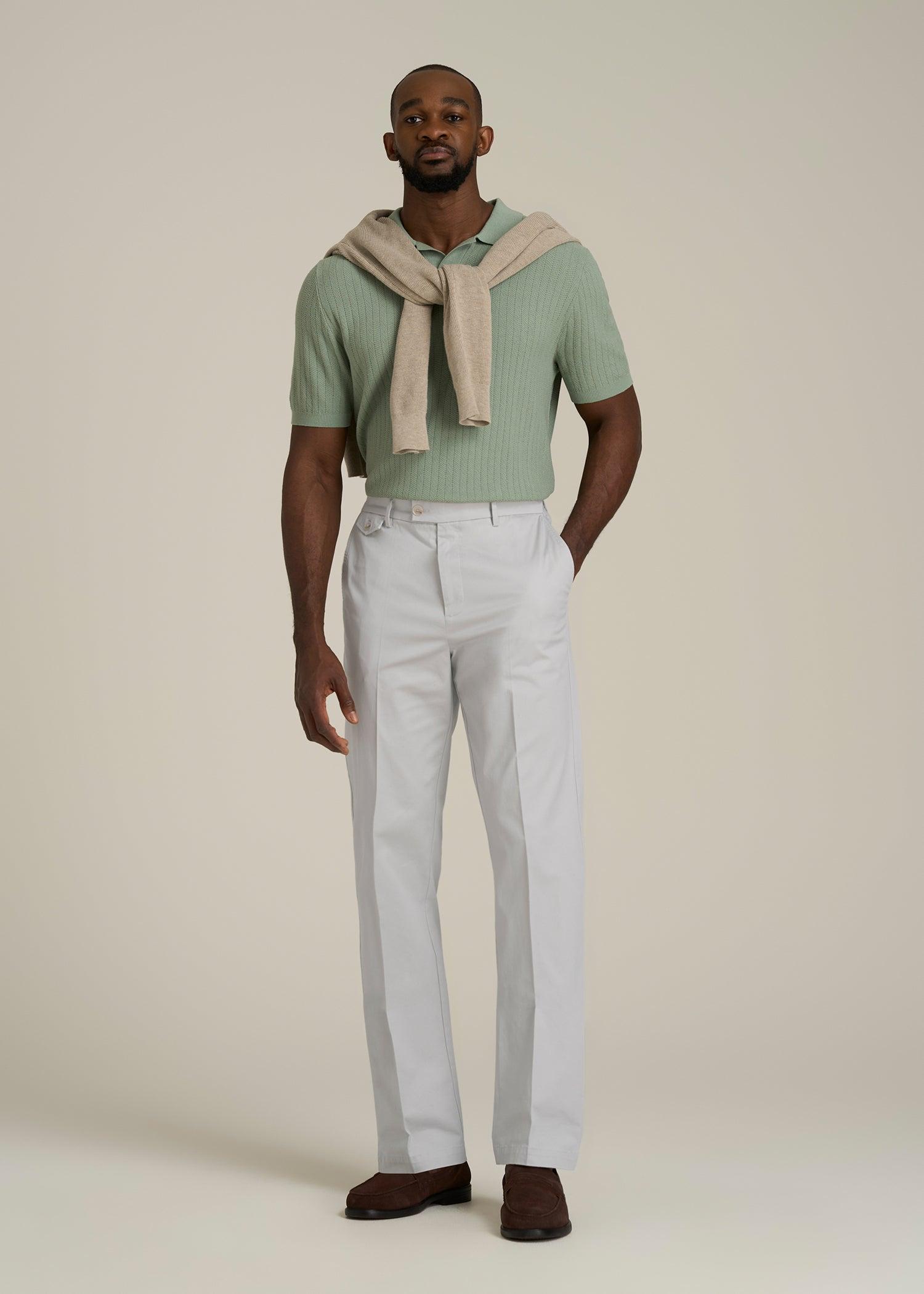 Refined Chinos for Tall Men in Grey Sand Male Product Image