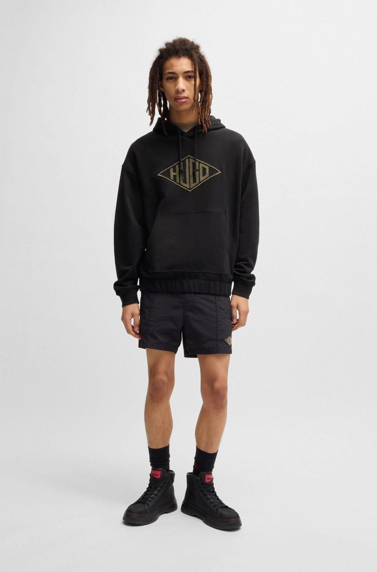 Cotton-terry hoodie with embroidered logo Product Image
